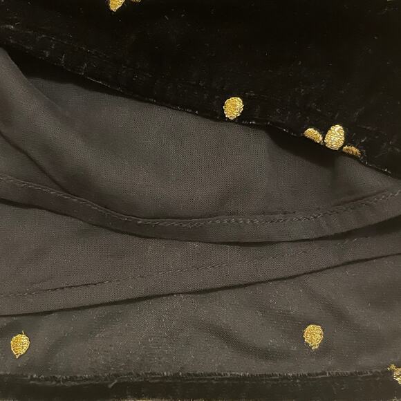 Sézane 36 Galeo Velvet Blouse | Black Gold Embroidered Flowers, US 4 S, NWT - Picture 10 of 15